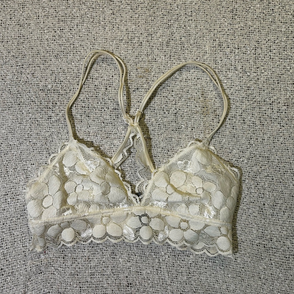 NWOT Aerie Lace Floral Bralette in Ivory - Women's Intimates Size M